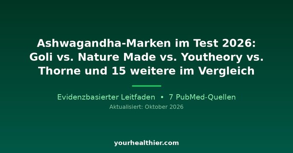Ashwagandha-Marken im Test 2026: Goli vs. Nature Made vs. Youtheory vs. Thorne und 15 weitere im Vergleich