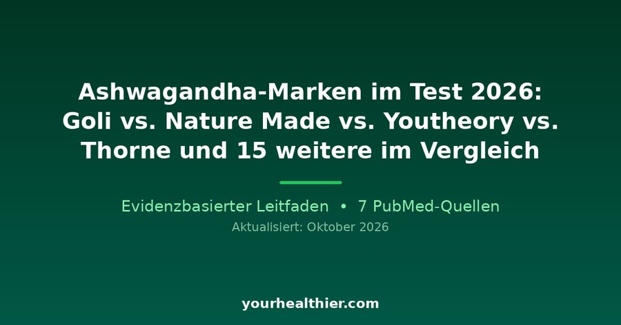 Ashwagandha-Marken im Test 2026: Goli vs. Nature Made vs. Youtheory vs. Thorne und 15 weitere im Vergleich