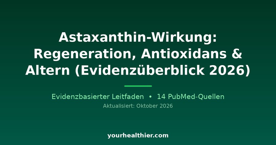 Astaxanthin-Wirkung: Regeneration, Antioxidans & Altern (Evidenzüberblick 2026)