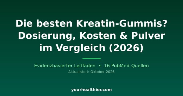 Die besten Kreatin-Gummis? Dosierung, Kosten & Pulver im Vergleich (2026)