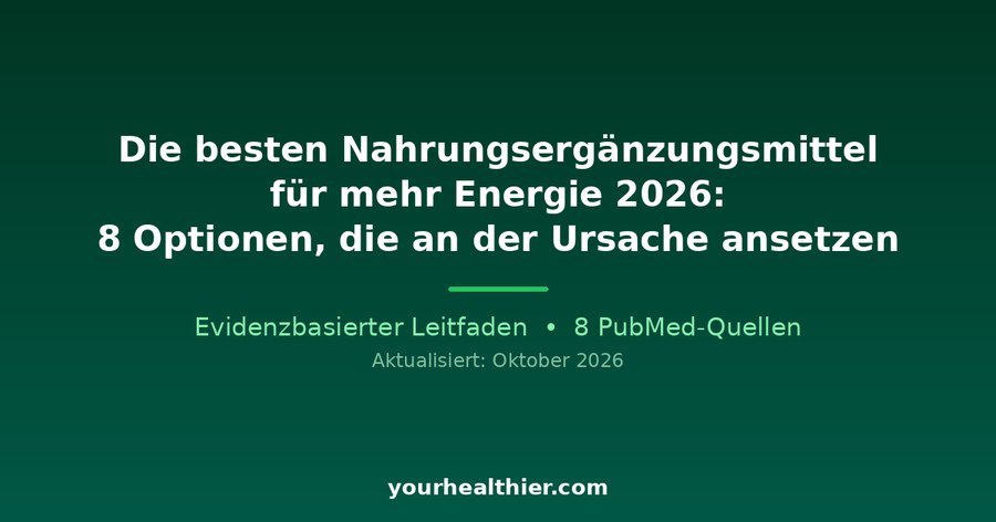 Die besten Nahrungsergänzungsmittel für mehr Energie 2026: 8 Optionen, die an der Ursache ansetzen