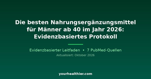 Die besten Nahrungsergänzungsmittel für Männer ab 40 im Jahr 2026: Evidenzbasiertes Protokoll