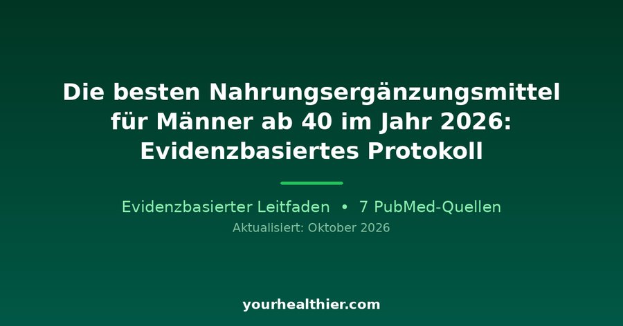 Die besten Nahrungsergänzungsmittel für Männer ab 40 im Jahr 2026: Evidenzbasiertes Protokoll