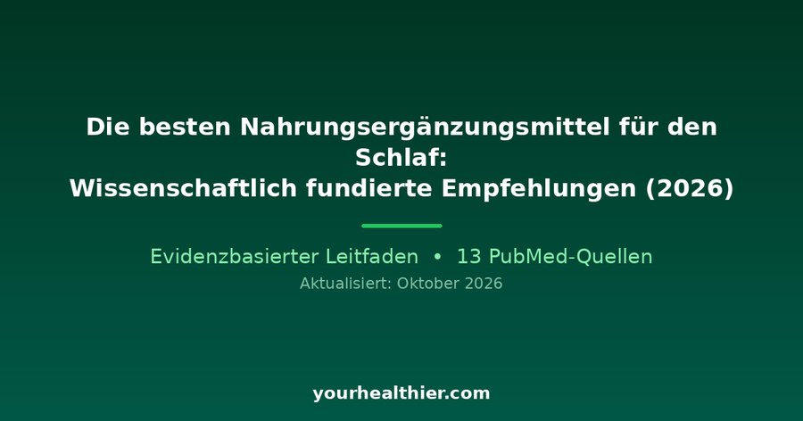 Die besten Nahrungsergänzungsmittel für den Schlaf: Wissenschaftlich fundierte Empfehlungen (2026)