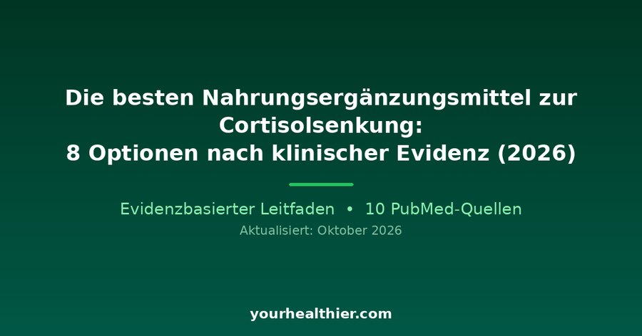 Die besten Nahrungsergänzungsmittel zur Cortisolsenkung: 8 Optionen nach klinischer Evidenz (2026)