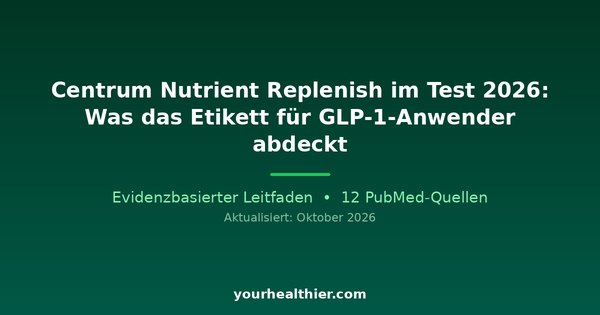 Centrum Nutrient Replenish im Test 2026: Was das Etikett für GLP-1-Anwender abdeckt