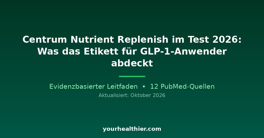 Centrum Nutrient Replenish im Test 2026: Was das Etikett für GLP-1-Anwender abdeckt