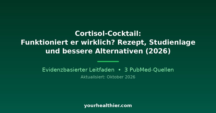 Cortisol-Cocktail: Funktioniert er wirklich? Rezept, Studienlage und bessere Alternativen (2026)