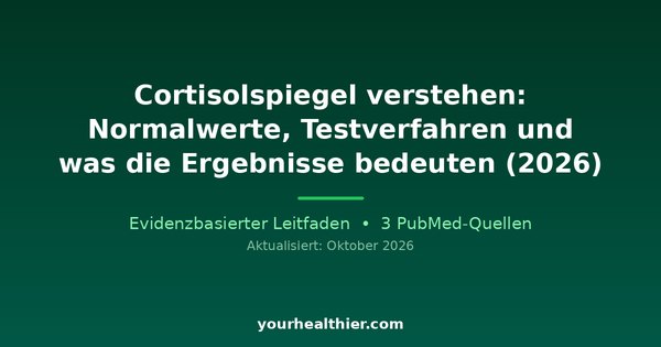 Cortisolspiegel verstehen: Normalwerte, Testverfahren und was die Ergebnisse bedeuten (2026)