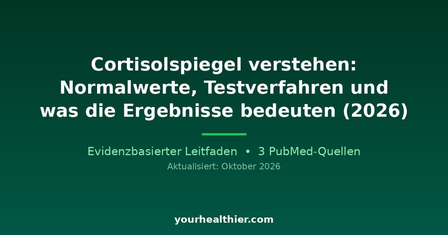 Cortisolspiegel verstehen: Normalwerte, Testverfahren und was die Ergebnisse bedeuten (2026)