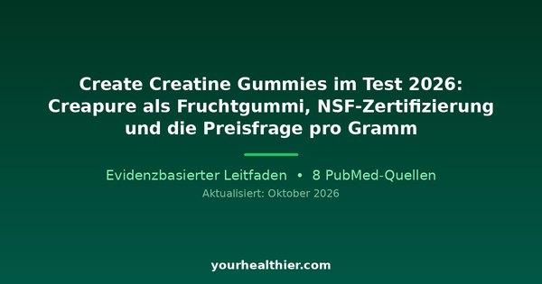 Create Creatine Gummies im Test 2026: Creapure als Fruchtgummi, NSF-Zertifizierung und die Preisfrage pro Gramm