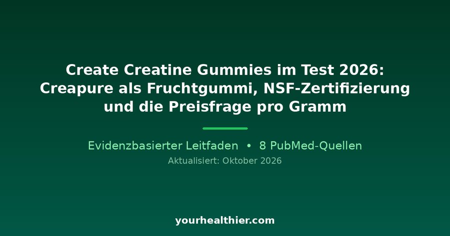 Create Creatine Gummies im Test 2026: Creapure als Fruchtgummi, NSF-Zertifizierung und die Preisfrage pro Gramm