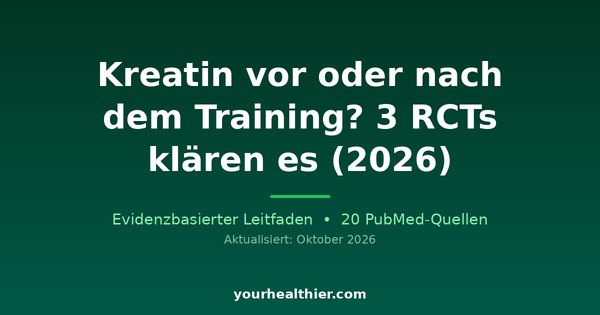 Kreatin vor oder nach dem Training? 3 RCTs klären es (2026)