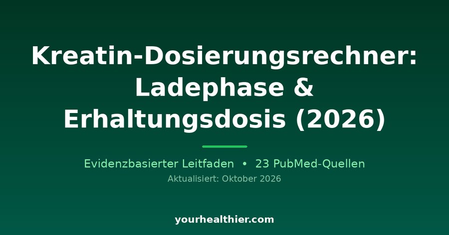 Kreatin-Dosierungsrechner: Ladephase & Erhaltungsdosis (2026)