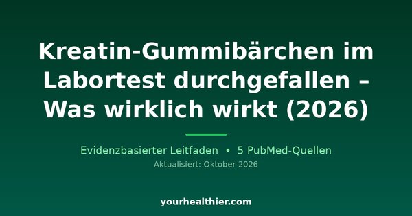 Kreatin-Gummibärchen im Labortest durchgefallen – Was wirklich wirkt (2026)
