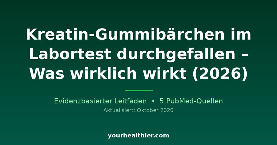 Kreatin-Gummibärchen im Labortest durchgefallen – Was wirklich wirkt (2026)
