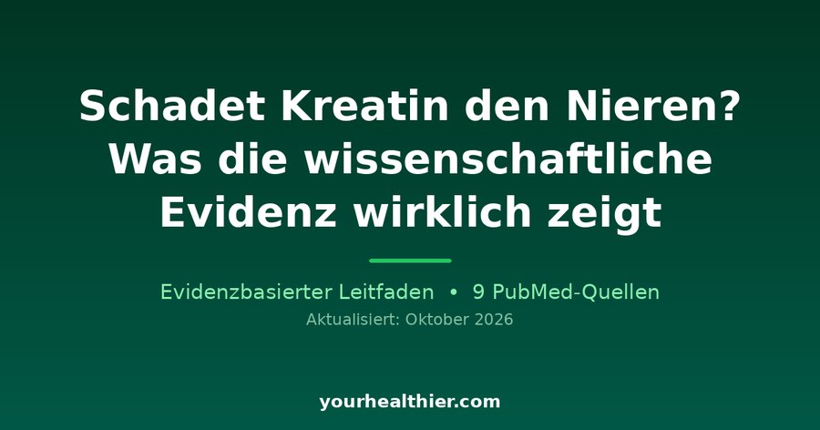 Schadet Kreatin den Nieren? Was die wissenschaftliche Evidenz wirklich zeigt