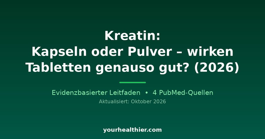Kreatin: Kapseln oder Pulver – wirken Tabletten genauso gut? (2026)