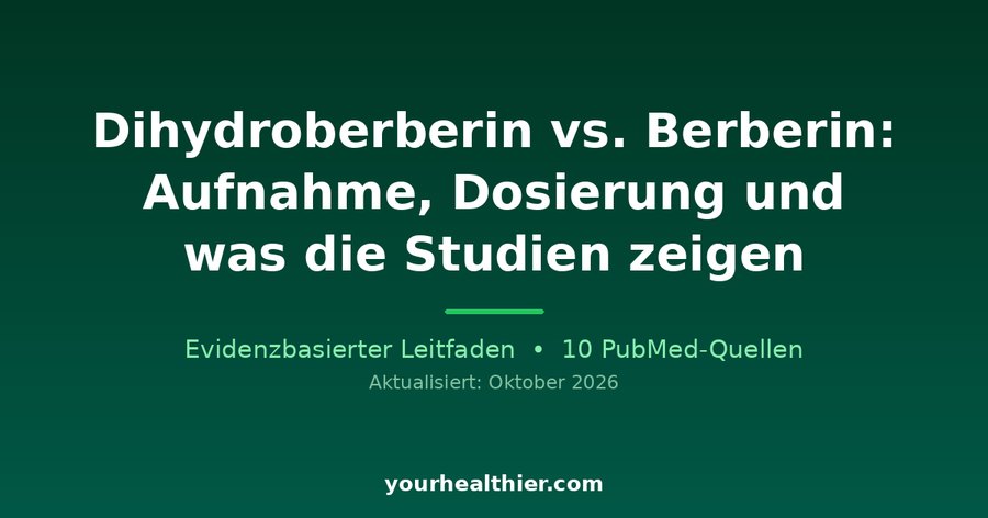 Dihydroberberin vs. Berberin: Aufnahme, Dosierung und was die Studien zeigen