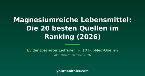 Magnesiumreiche Lebensmittel: Die 20 besten Quellen im Ranking (2026)
