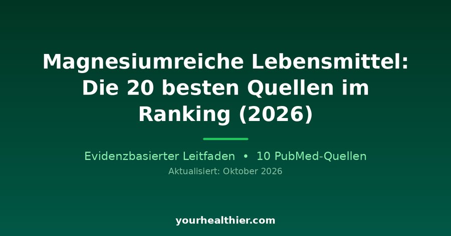 Magnesiumreiche Lebensmittel: Die 20 besten Quellen im Ranking (2026)