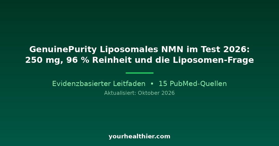 GenuinePurity Liposomales NMN im Test 2026: 250 mg, 96 % Reinheit und die Liposomen-Frage