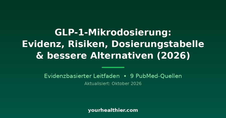 GLP-1-Mikrodosierung: Evidenz, Risiken, Dosierungstabelle & bessere Alternativen (2026)