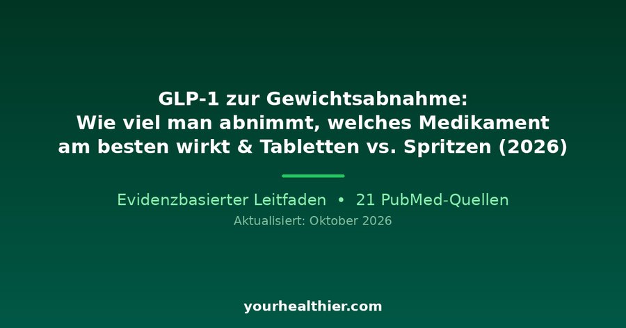 GLP-1 zur Gewichtsabnahme: Wie viel man abnimmt, welches Medikament am besten wirkt & Tabletten vs. Spritzen (2026)