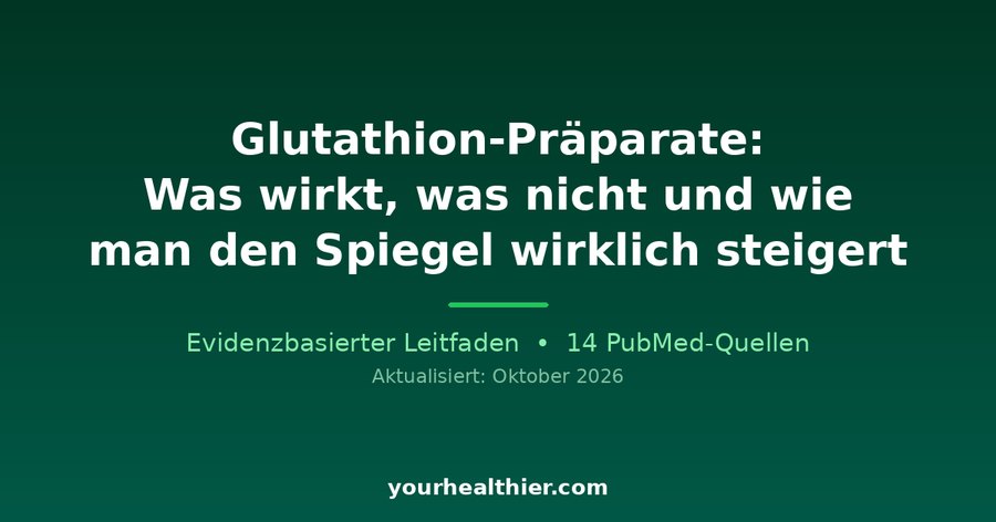 Glutathion-Präparate: Was wirkt, was nicht und wie man den Spiegel wirklich steigert