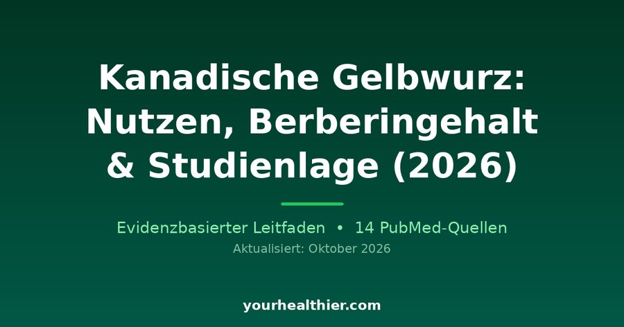 Kanadische Gelbwurz: Nutzen, Berberingehalt & Studienlage (2026)