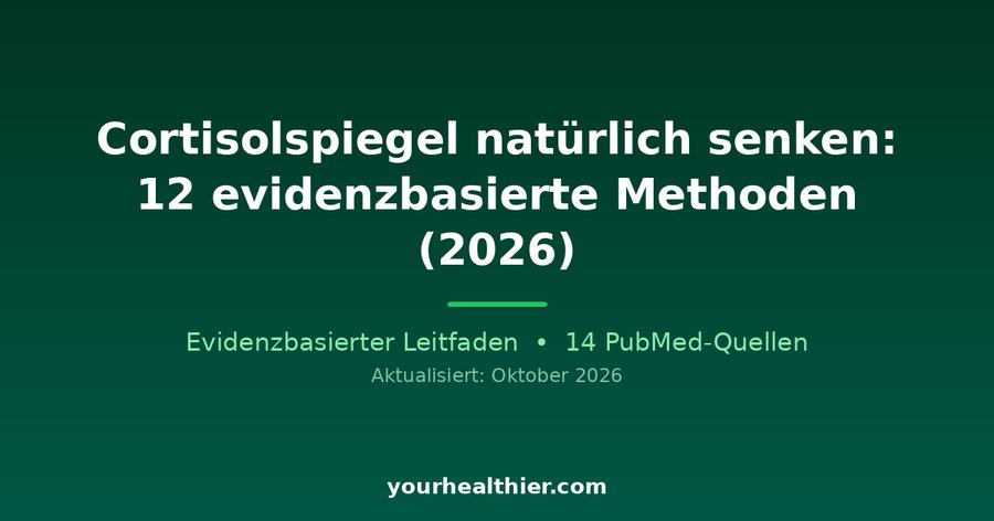 Cortisolspiegel natürlich senken: 12 evidenzbasierte Methoden (2026)