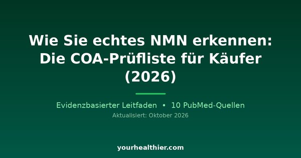 Wie Sie echtes NMN erkennen: Die COA-Prüfliste für Käufer (2026)
