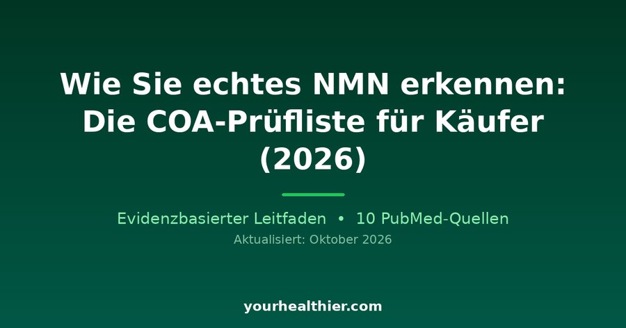 Wie Sie echtes NMN erkennen: Die COA-Prüfliste für Käufer (2026)