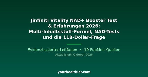 Jinfiniti Vitality NAD+ Booster Test & Erfahrungen 2026: Multi-Inhaltsstoff-Formel, NAD-Tests und die 118-Dollar-Frage