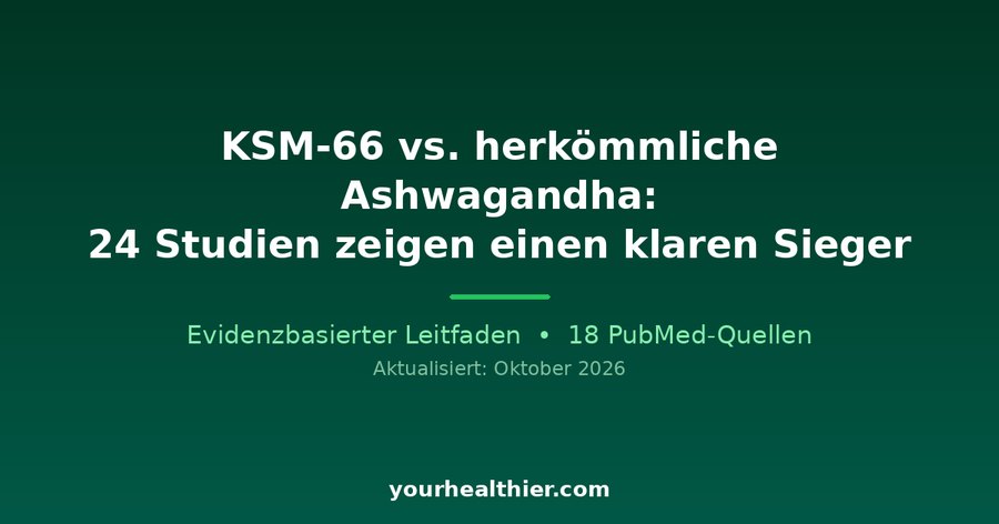 KSM-66 vs. herkömmliche Ashwagandha: 24 Studien zeigen einen klaren Sieger