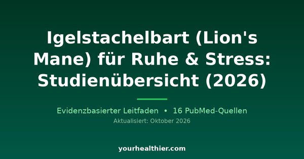 Igelstachelbart (Lion’s Mane) für Ruhe & Stress: Studienübersicht (2026)