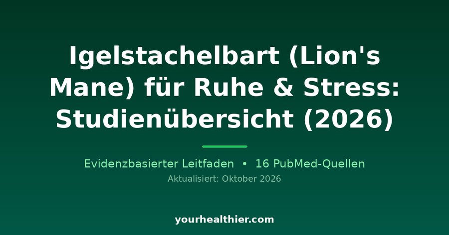 Igelstachelbart (Lion’s Mane) für Ruhe & Stress: Studienübersicht (2026)