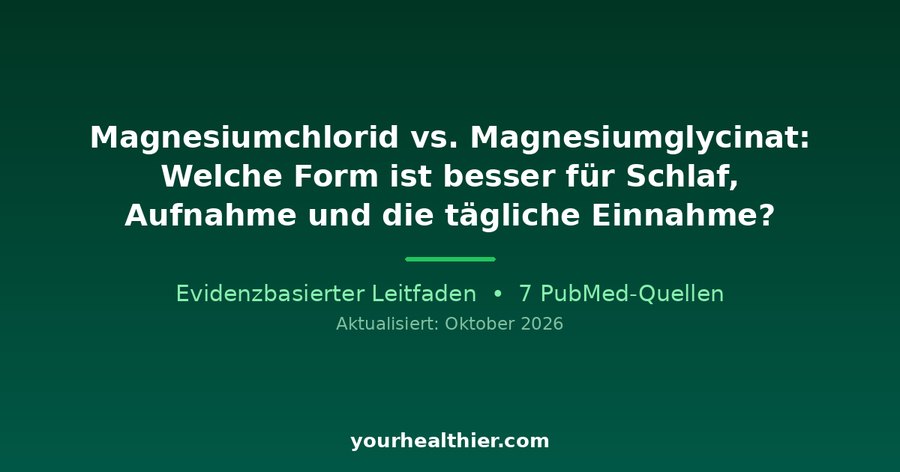 Magnesiumchlorid vs. Magnesiumglycinat: Welche Form ist besser für Schlaf, Aufnahme und die tägliche Einnahme?