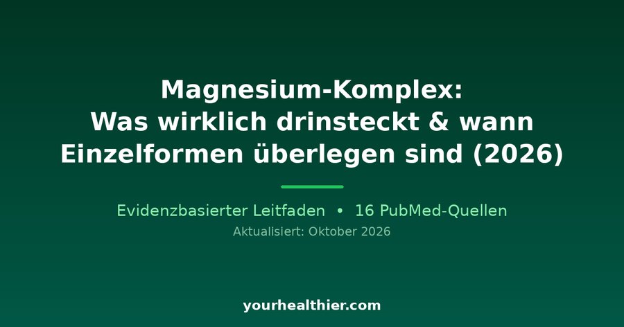 Magnesium-Komplex: Was wirklich drinsteckt & wann Einzelformen überlegen sind (2026)