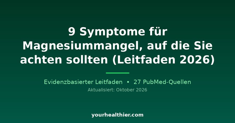 9 Symptome für Magnesiummangel, auf die Sie achten sollten (Leitfaden 2026)