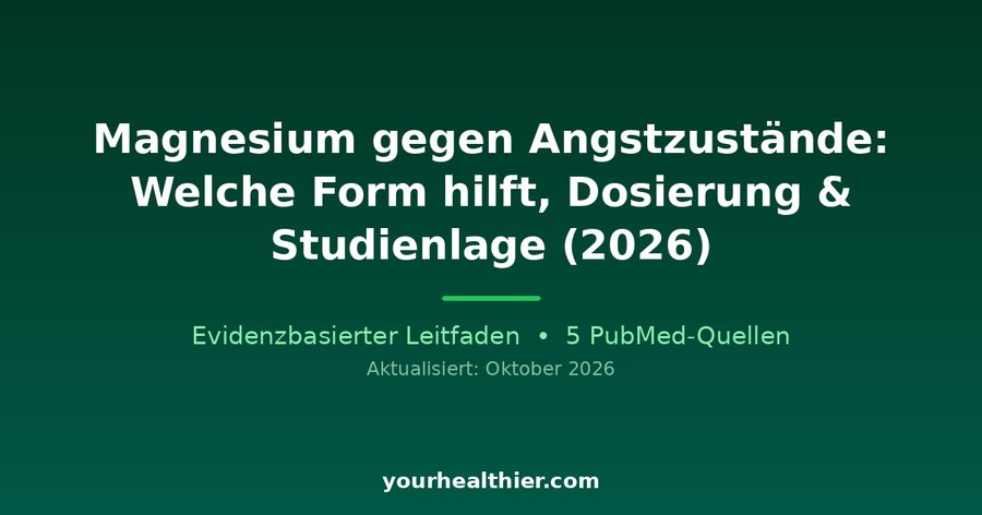 Magnesium gegen Angstzustände: Welche Form hilft, Dosierung & Studienlage (2026)