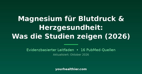 Magnesium für Blutdruck & Herzgesundheit: Was die Studien zeigen (2026)