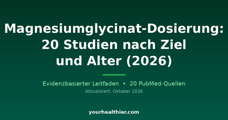 Magnesiumglycinat-Dosierung: 20 Studien nach Ziel und Alter (2026)