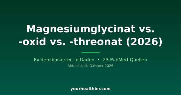 Magnesiumglycinat vs. -oxid vs. -threonat (2026)