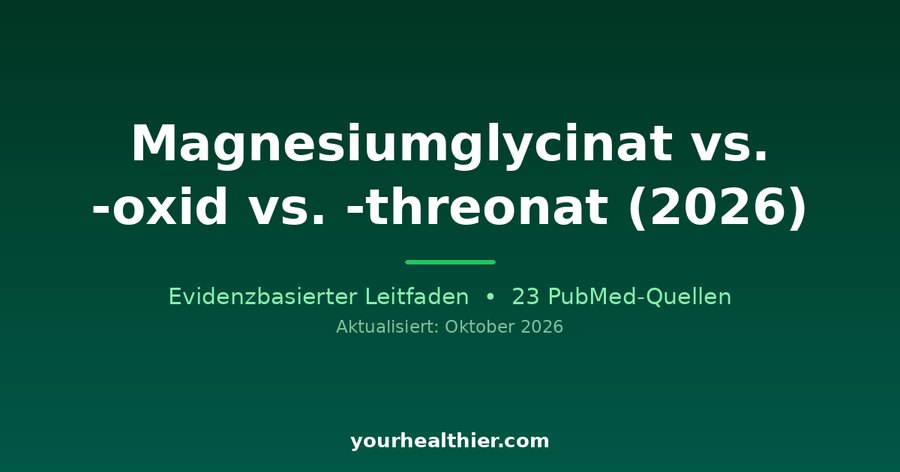 Magnesiumglycinat vs. -oxid vs. -threonat (2026)