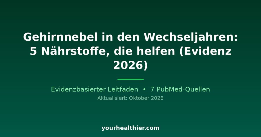 Gehirnnebel in den Wechseljahren: 5 Nährstoffe, die helfen (Evidenz 2026)