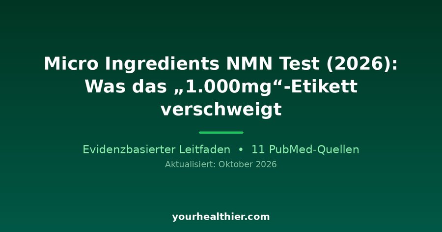 Micro Ingredients NMN Test (2026): Was das „1.000mg“-Etikett verschweigt