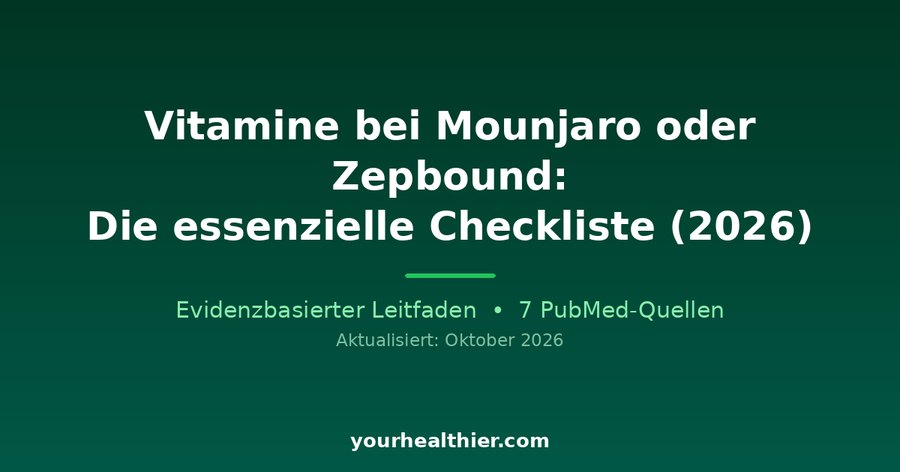 Vitamine bei Mounjaro oder Zepbound: Die essenzielle Checkliste (2026)