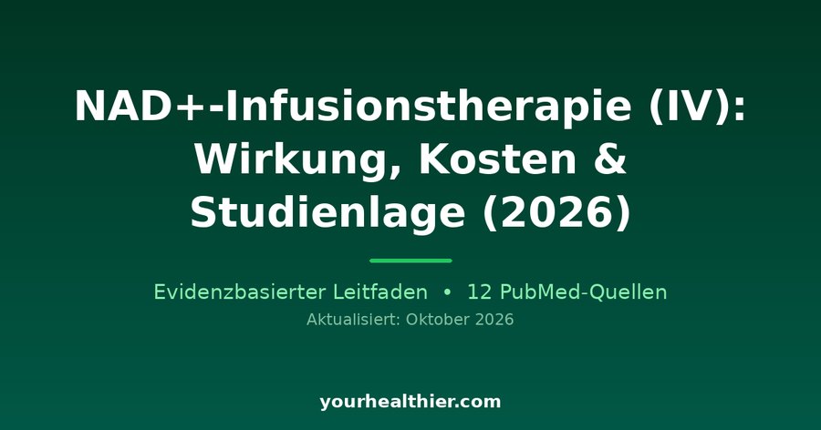 NAD+-Infusionstherapie (IV): Wirkung, Kosten & Studienlage (2026)