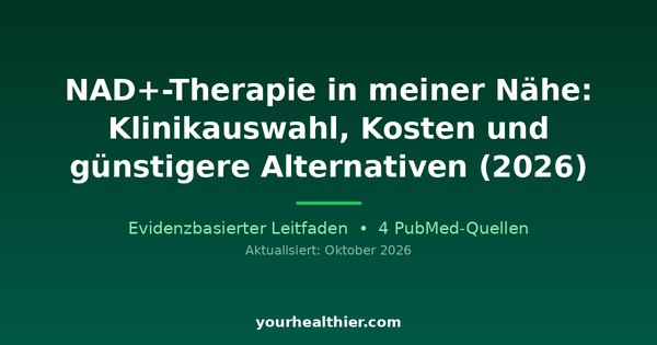 NAD+-Therapie in meiner Nähe: Klinikauswahl, Kosten und günstigere Alternativen (2026)